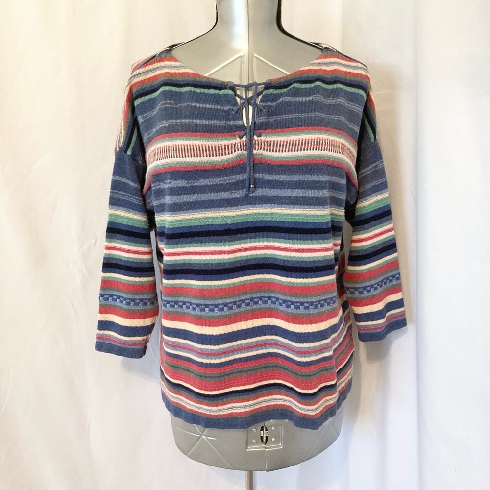 Chaps Striped Lightweight Sweater XL